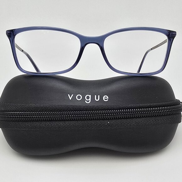 Vogue VO5305-B 2762 Blue Transparent Bronze Rhinestone Eyeglasses Frame w/ Case - Picture 1 of 15